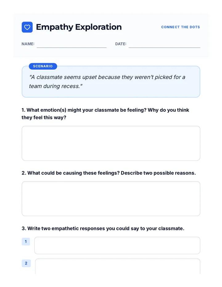 Empathy Worksheet