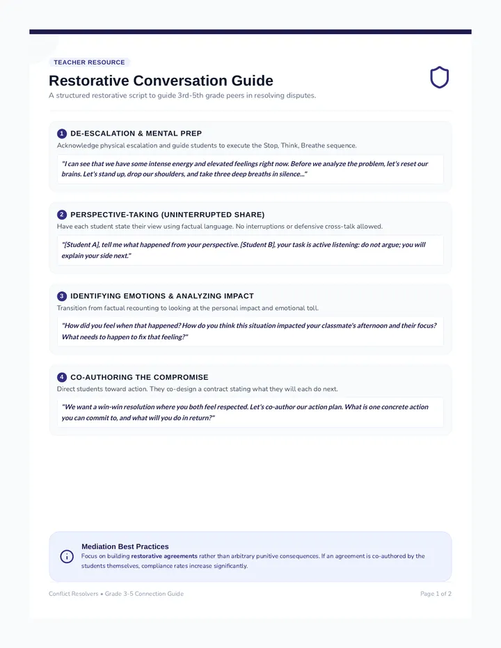 Conflict Resolvers Connection Guide