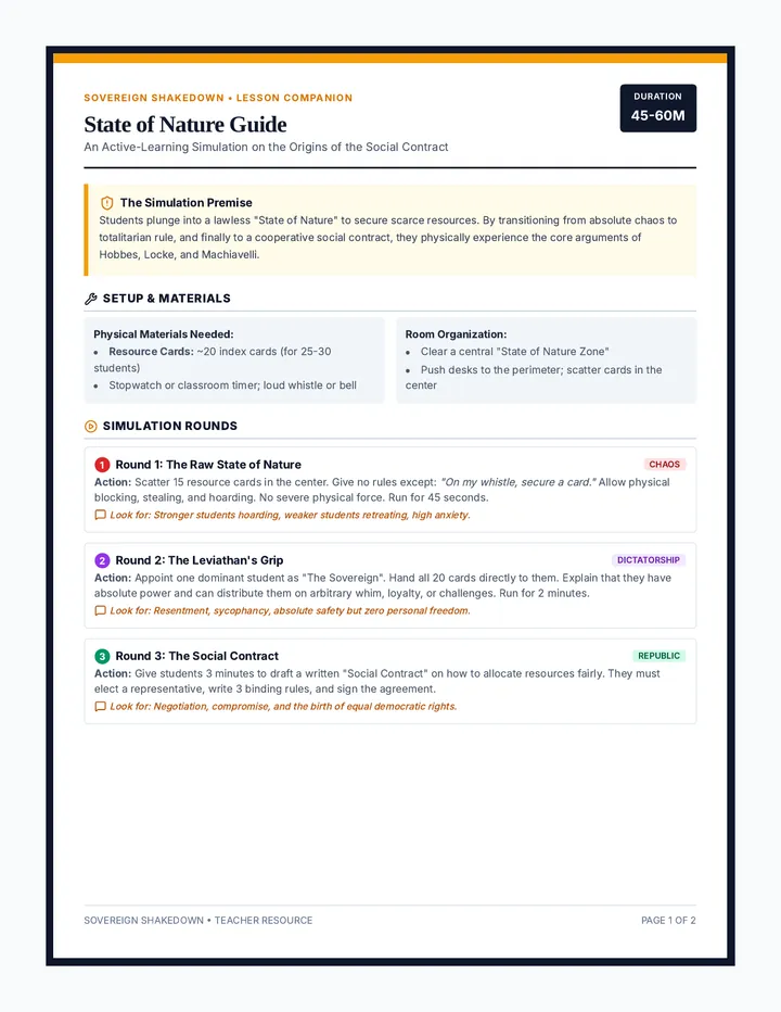 State of Nature Teacher Guide