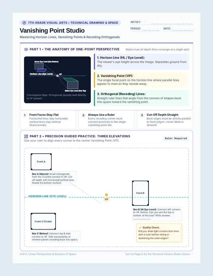 Vanishing Point Studio Worksheet