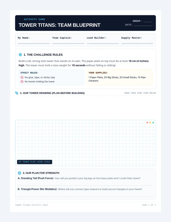 Tower Titans Blueprint Handout