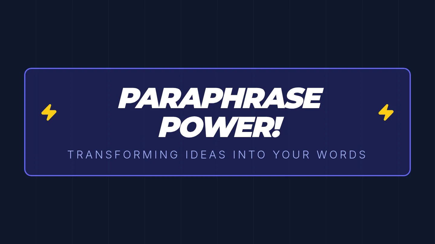 Paraphrase Power Slides