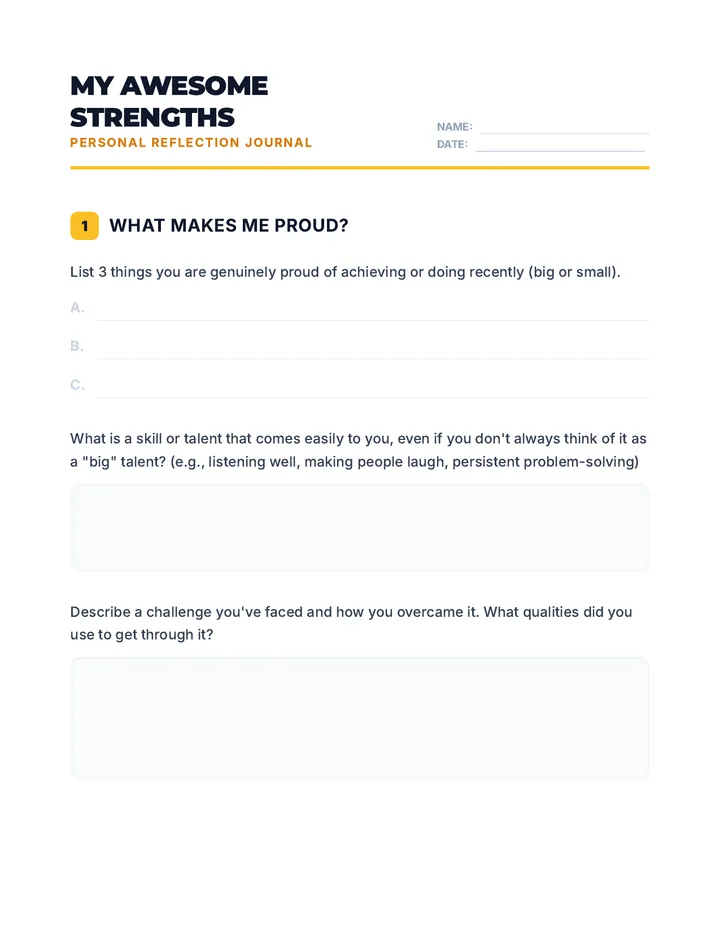 My Awesome Strengths Journal