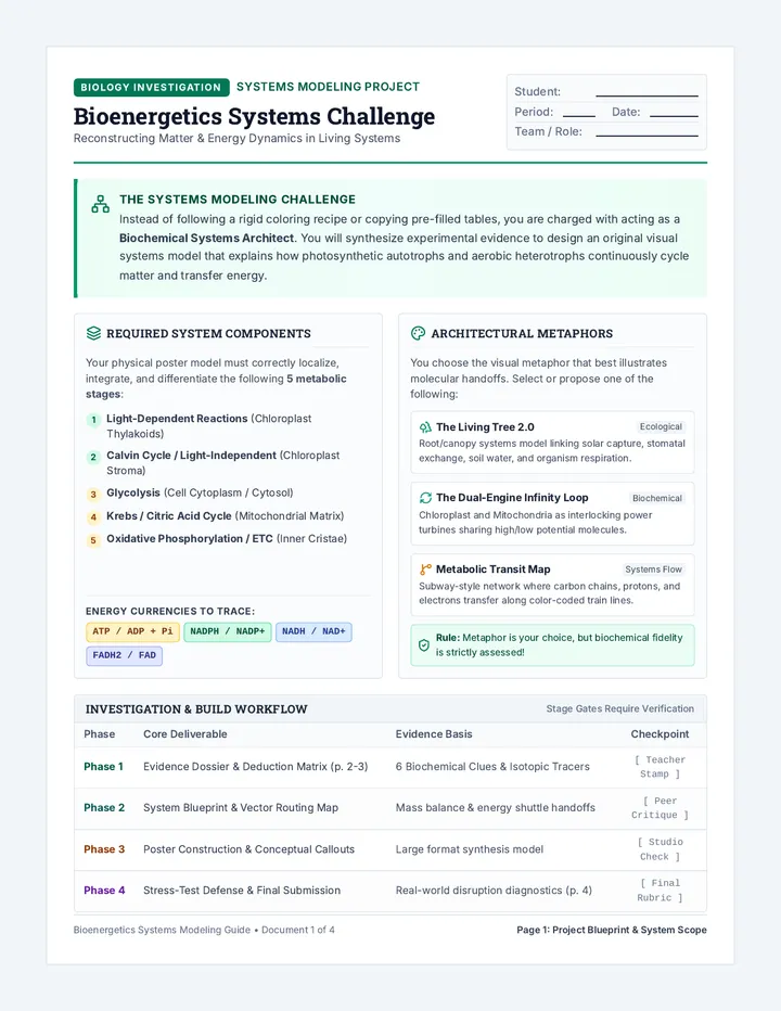 Bioenergetics Systems Project Guide