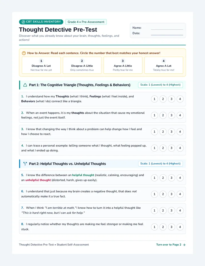 Thought Detective Pre-Test