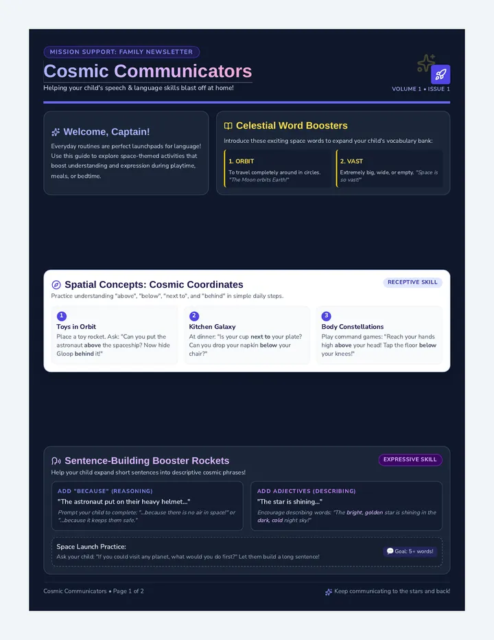 Cosmic Communicators Newsletter