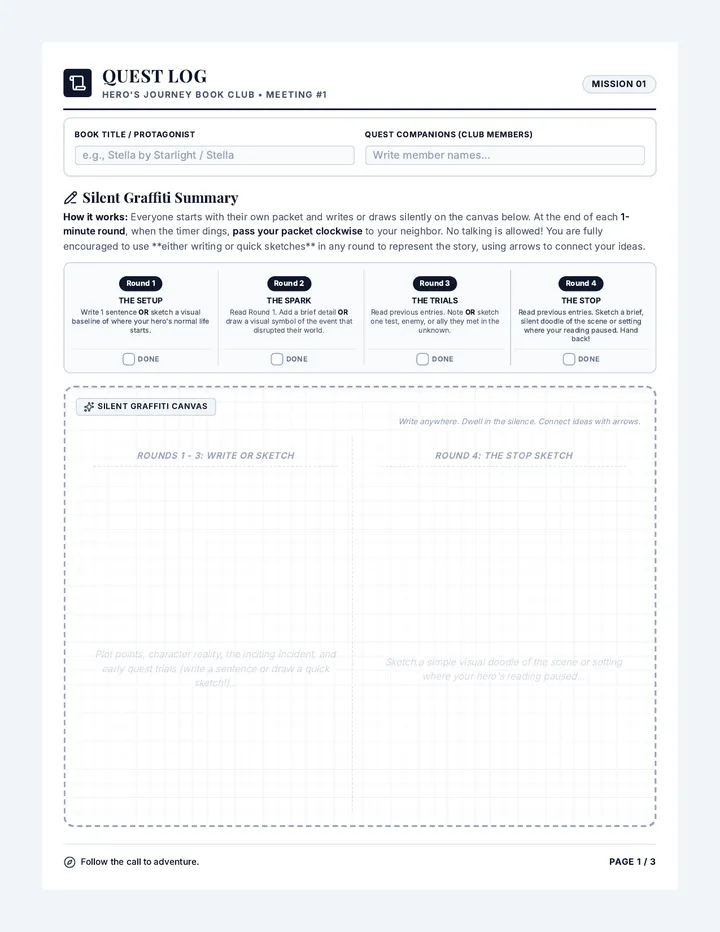 Quest Log Book Club Packet