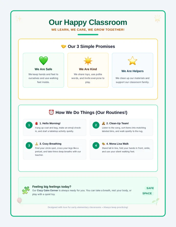 Daily Routines Visual Poster
