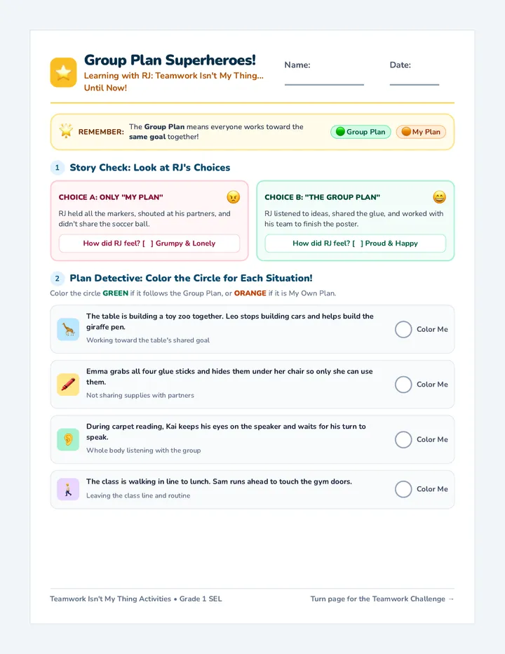 Group Plan Heroes Activity