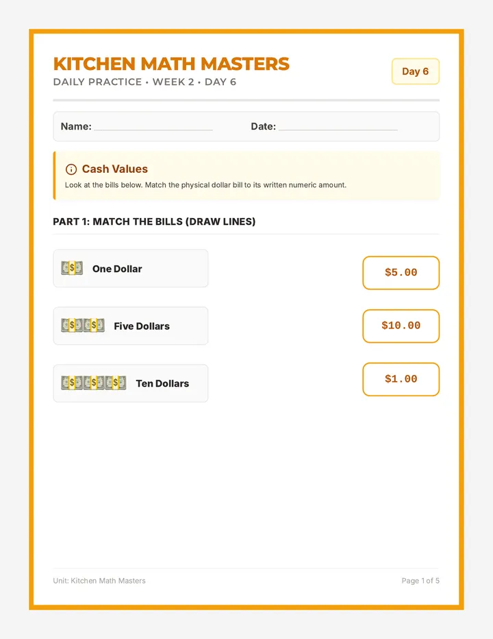 Budgeting Daily Practice Pack
