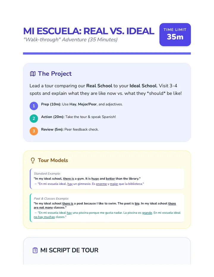 Real vs Ideal School Tour Project Final