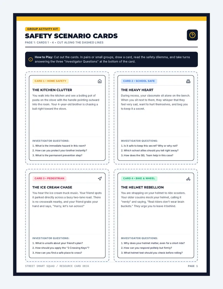 Street Smart Scenario Cards