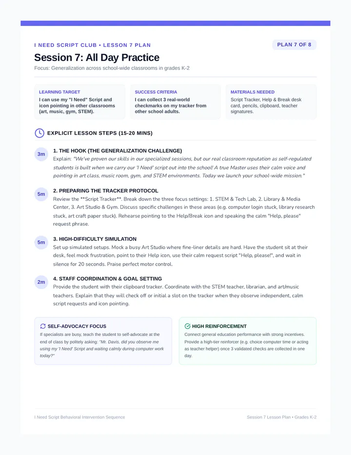 All Day Practice Lesson Plan
