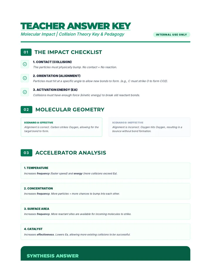 Molecular Impact Answer Key