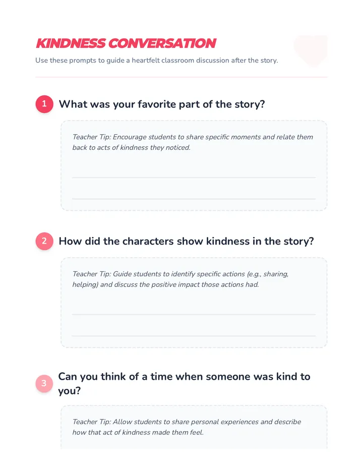 Kindness Discussion Guide