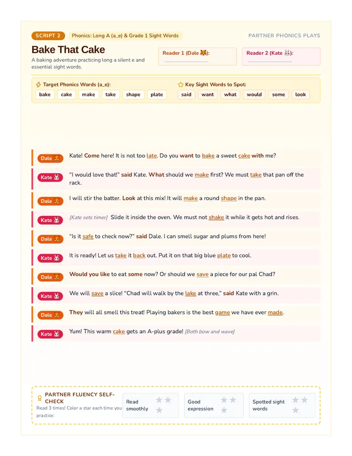 Bake That Cake Script