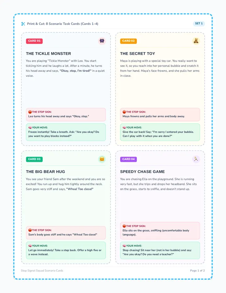 Scenario Task Cards