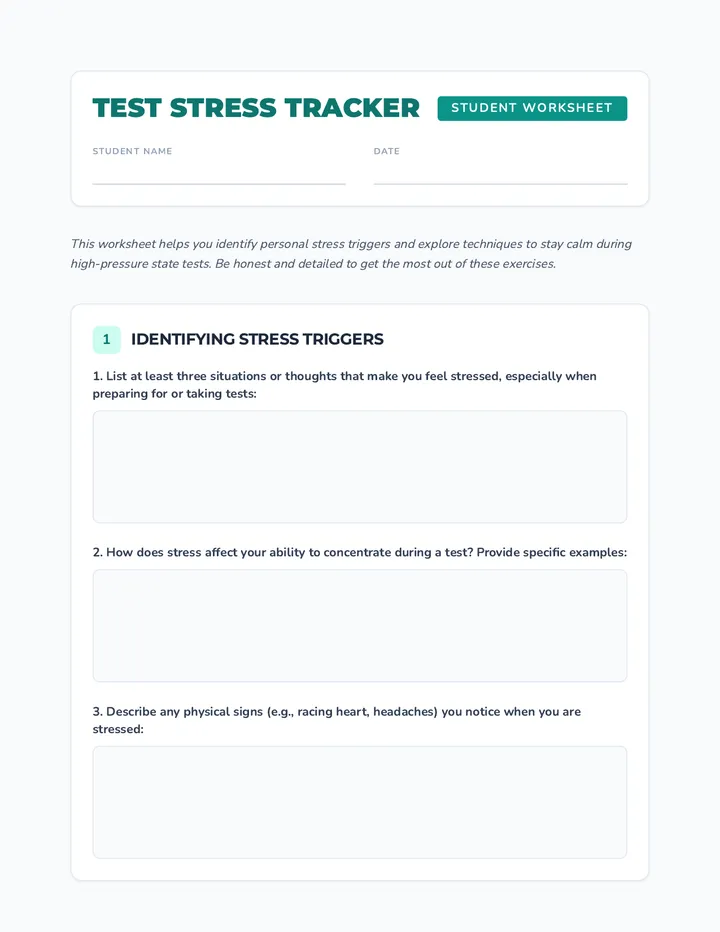 Stress Management Worksheet