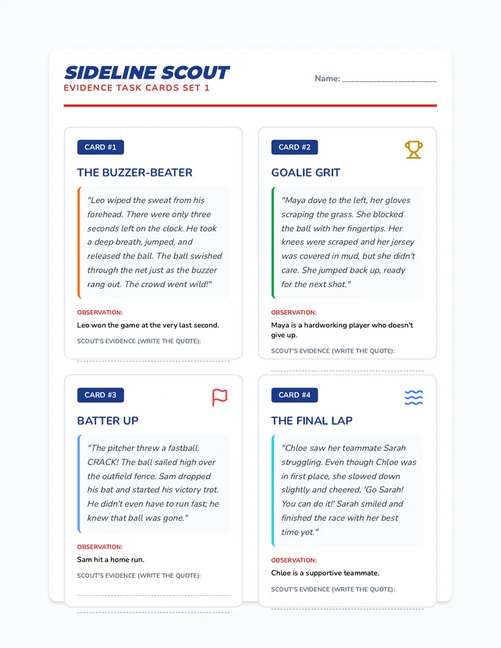 Sideline Scout Cards