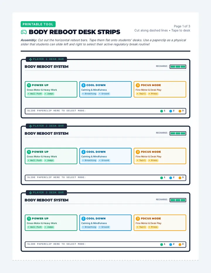 Body Reboot Printable Kit