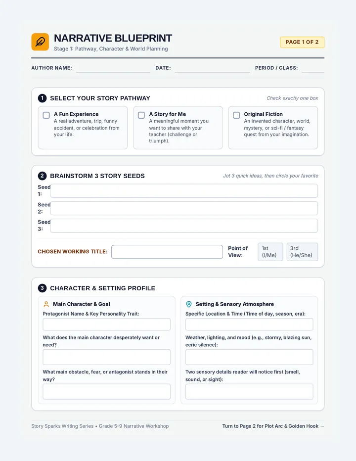 Narrative Blueprint Worksheet