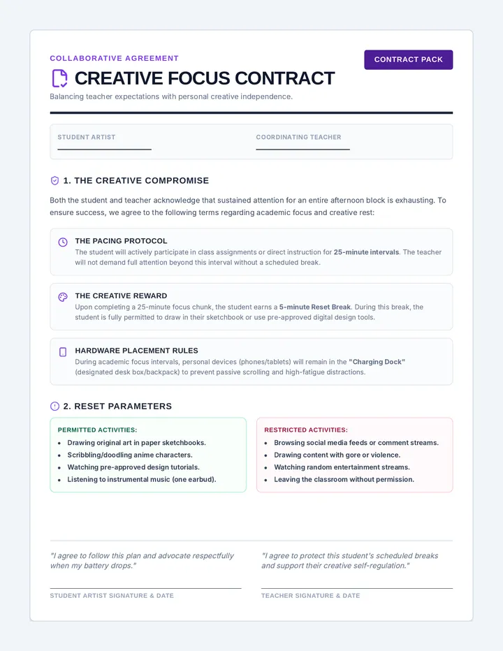 Creative Focus Contract Pack