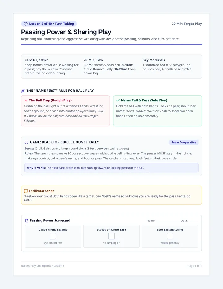 Passing Power Lesson Guide