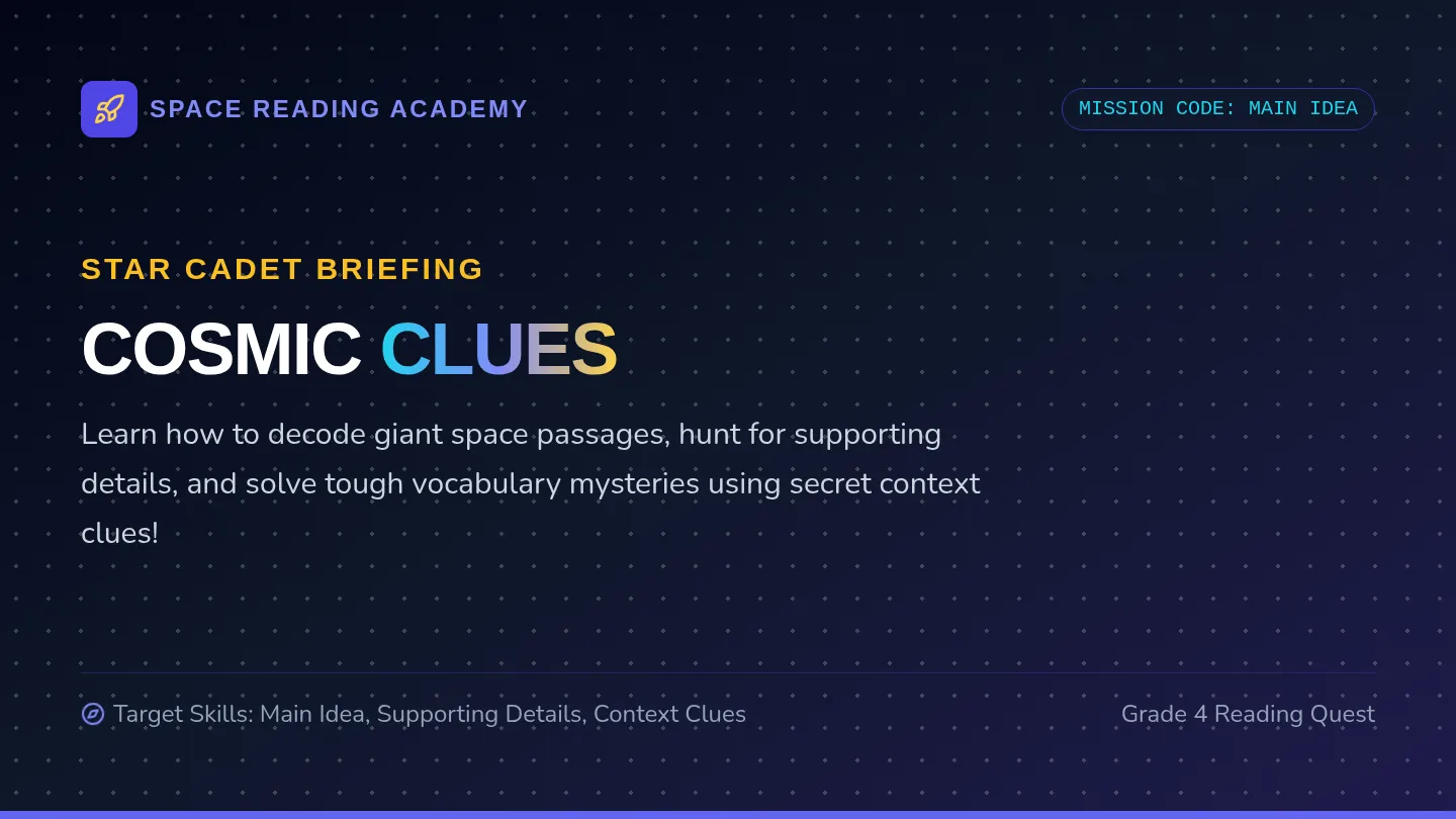 Cosmic Clues Slides