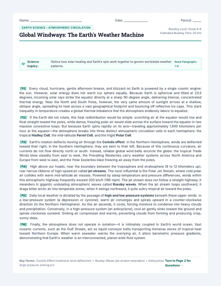 Global Windways Passage Packet