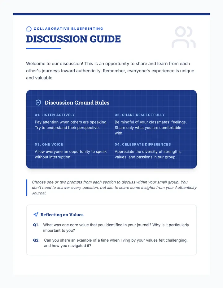 Authenticity Discussion Guide