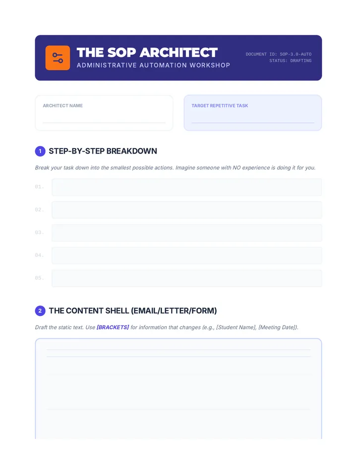 SOP Architect Worksheet