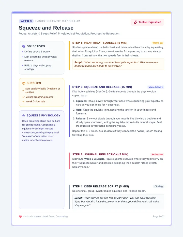Squeeze and Release Facilitator Guide