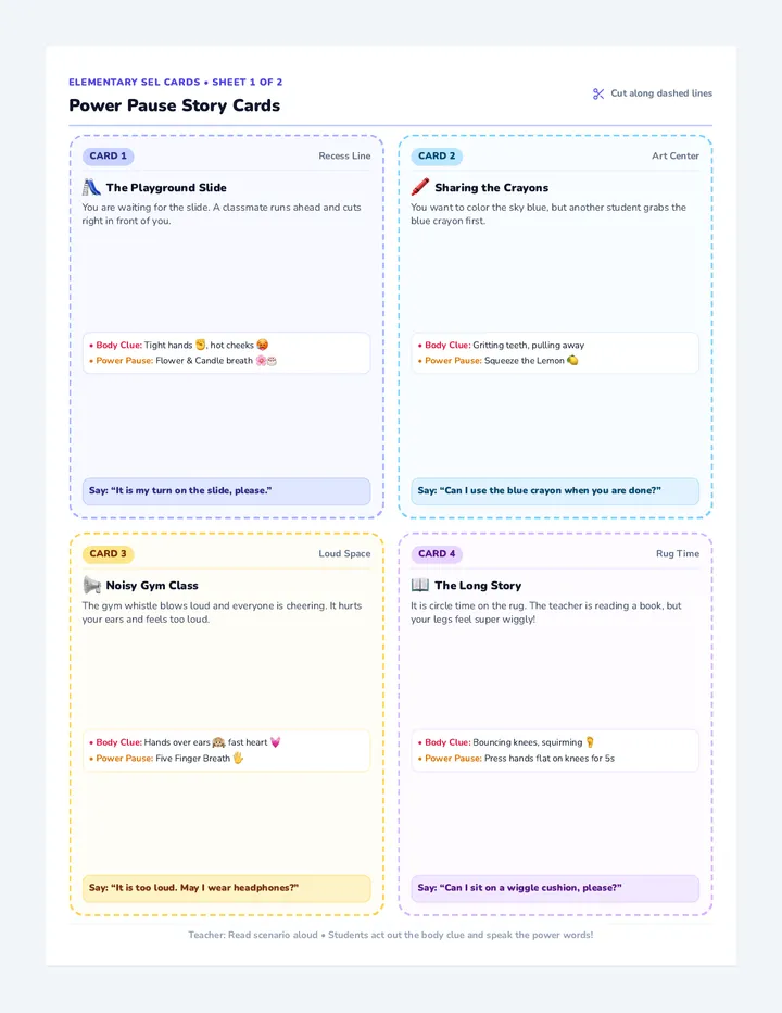 Choice Power Scenario Cards