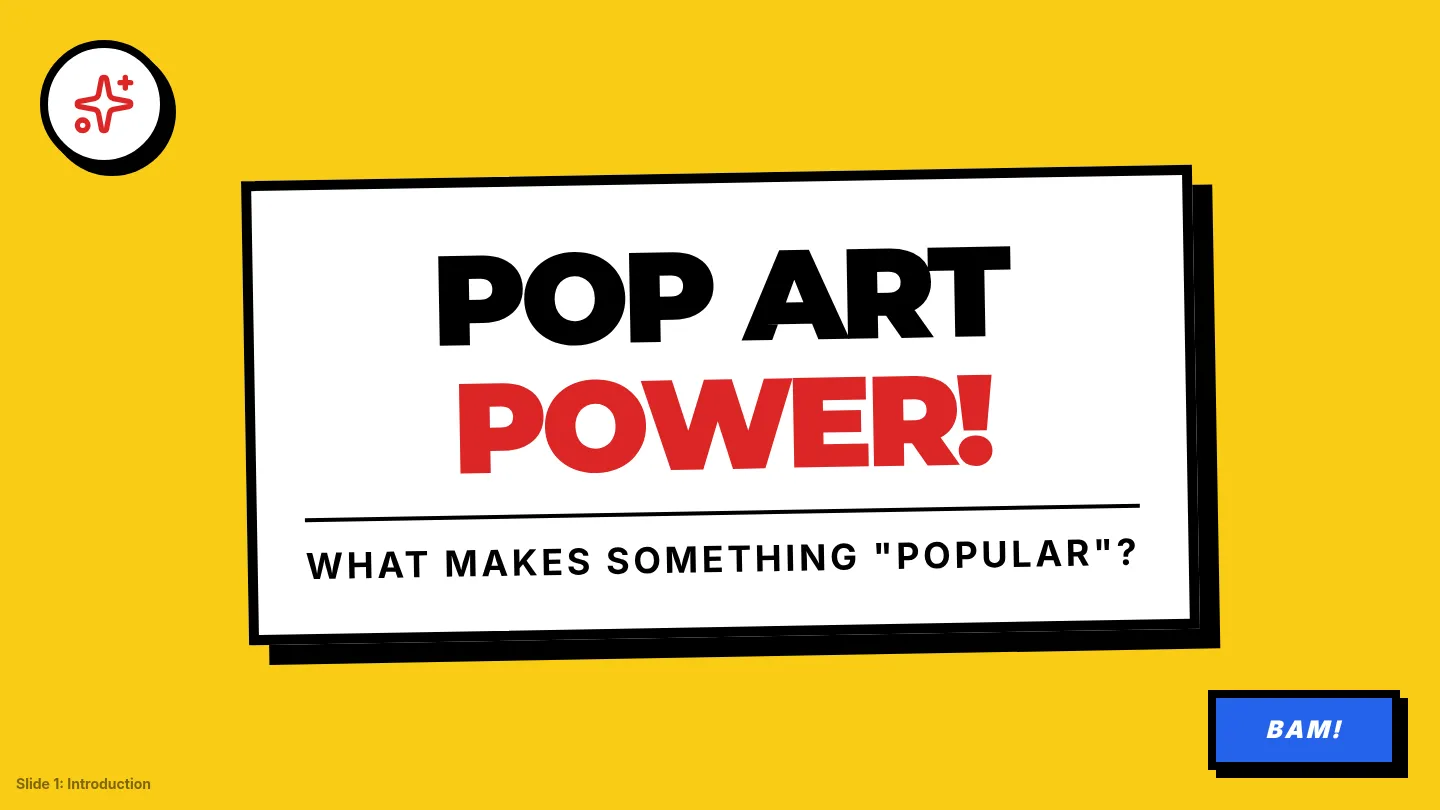 Warhol Lichtenstein and You Slide Deck