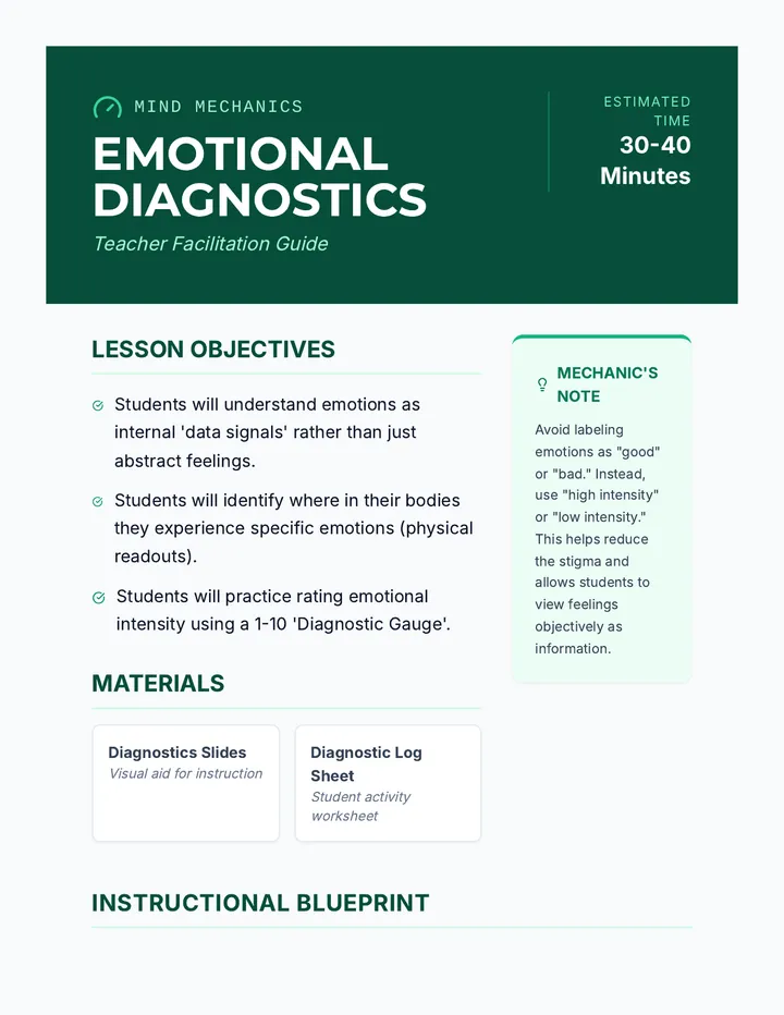 Diagnostics Teacher Guide
