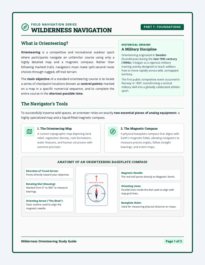 Wilderness Navigation Study Guide