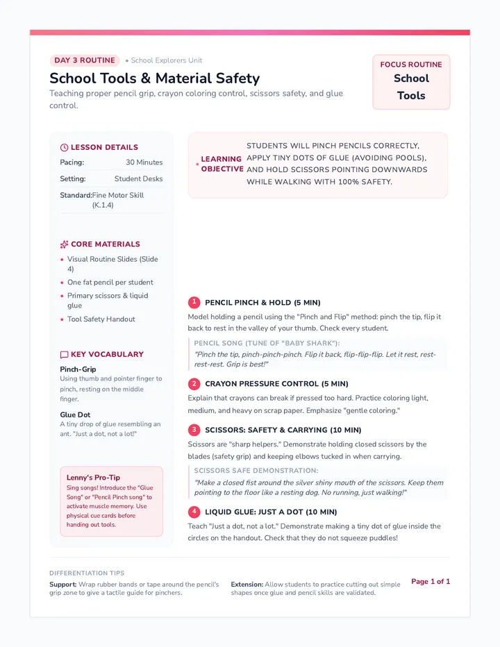 Tool Time Teacher Guide