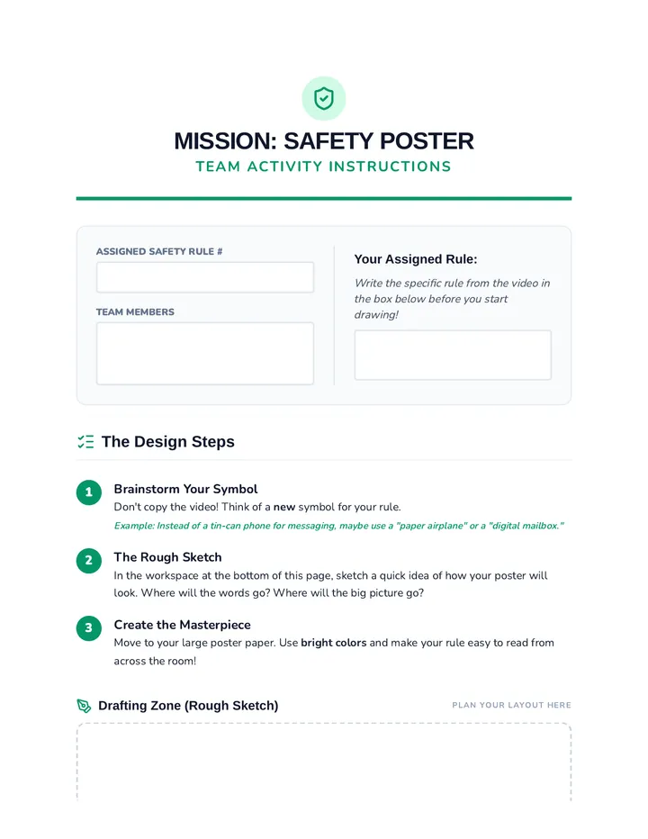 Digital Guard Poster Instructions