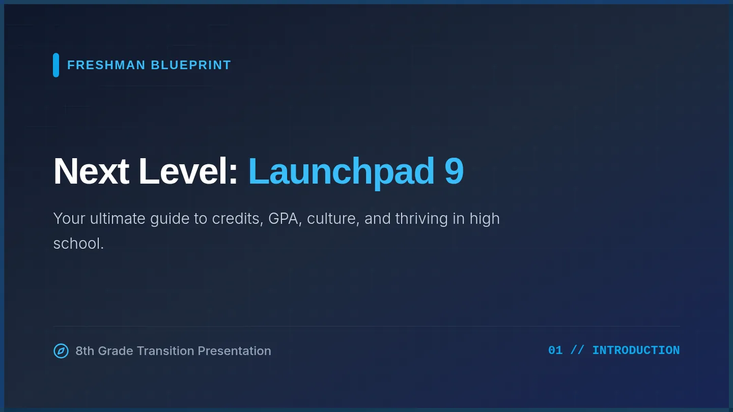 Freshman Blueprint Slides