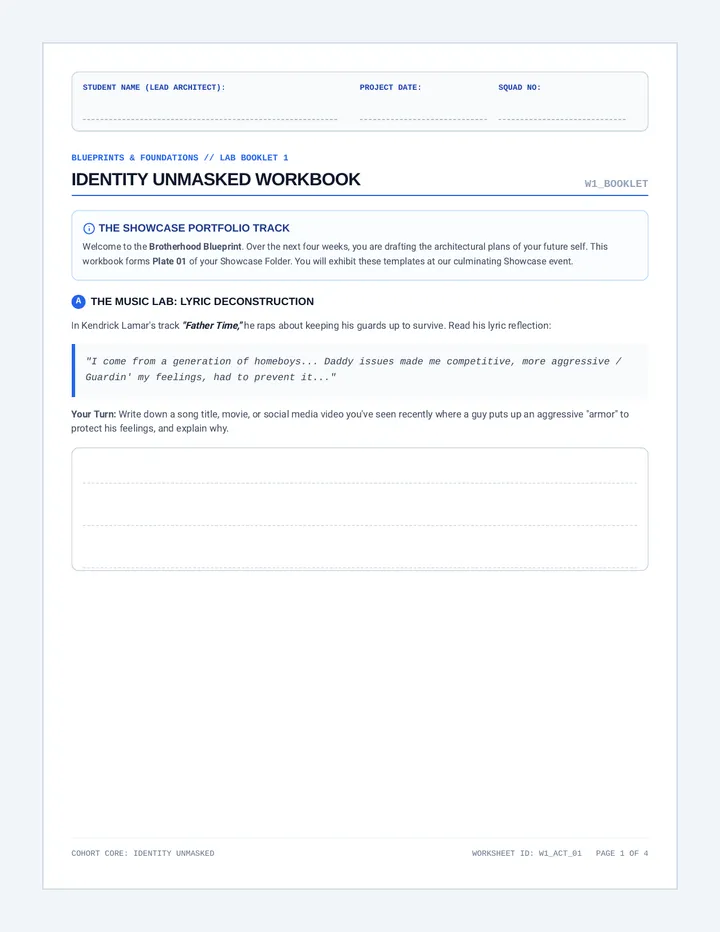 Identity Unmasked Worksheet