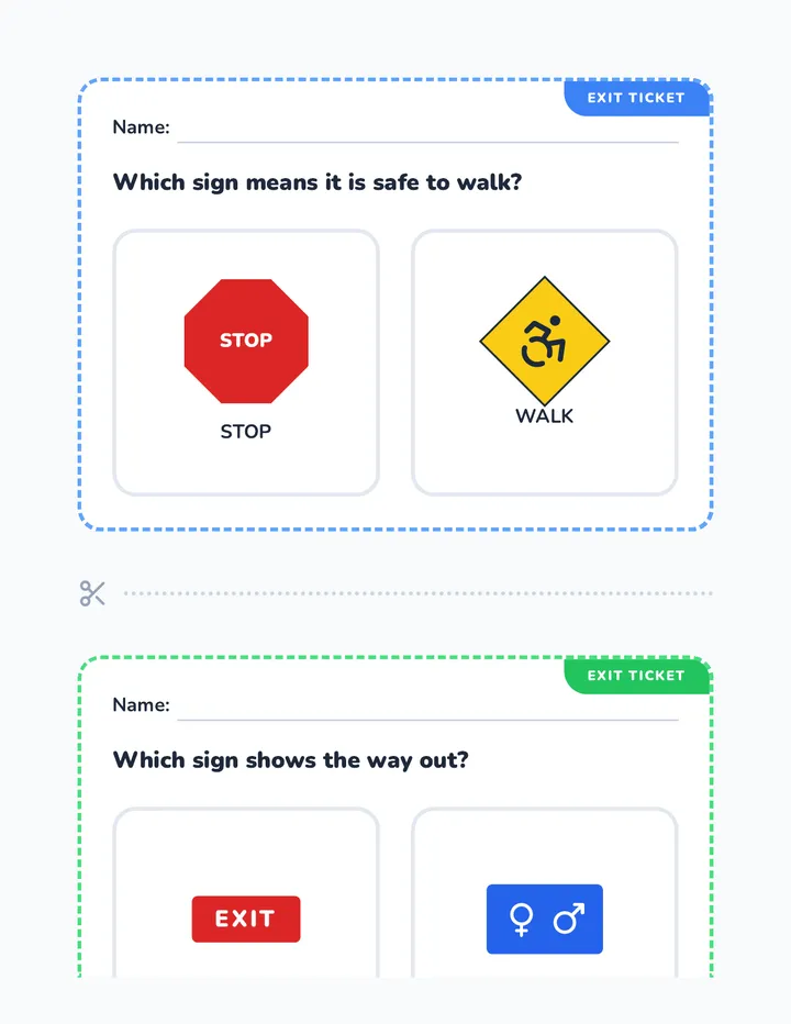 Sign Spotter Exit Ticket