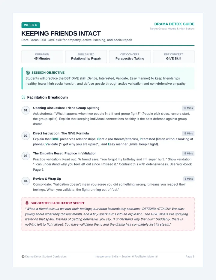Week 6 Educator Guide