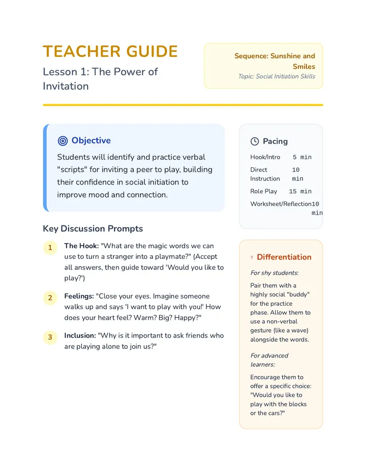 Invitation Master Class Teacher Guide