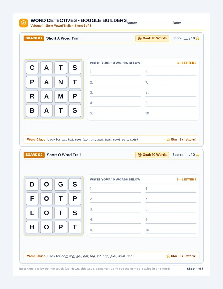 Volume 1 Short Vowel Quest