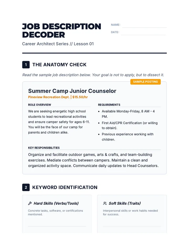 Description Decoder Worksheet