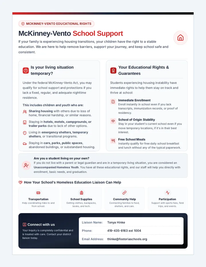 Bright Horizons Support Flyer