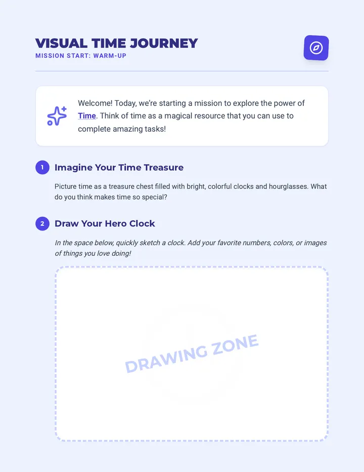 Time Treasure Warm Up Activity