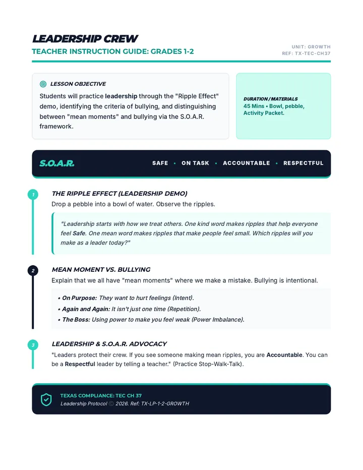 Growth 1-2 Teacher Guide