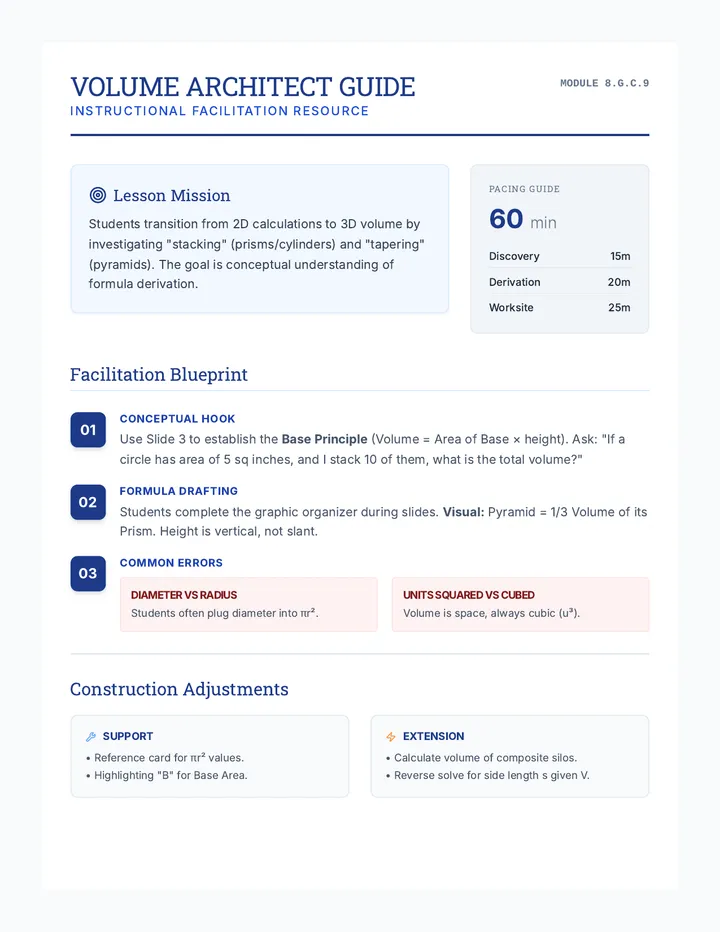 Volume Architect Teacher Guide