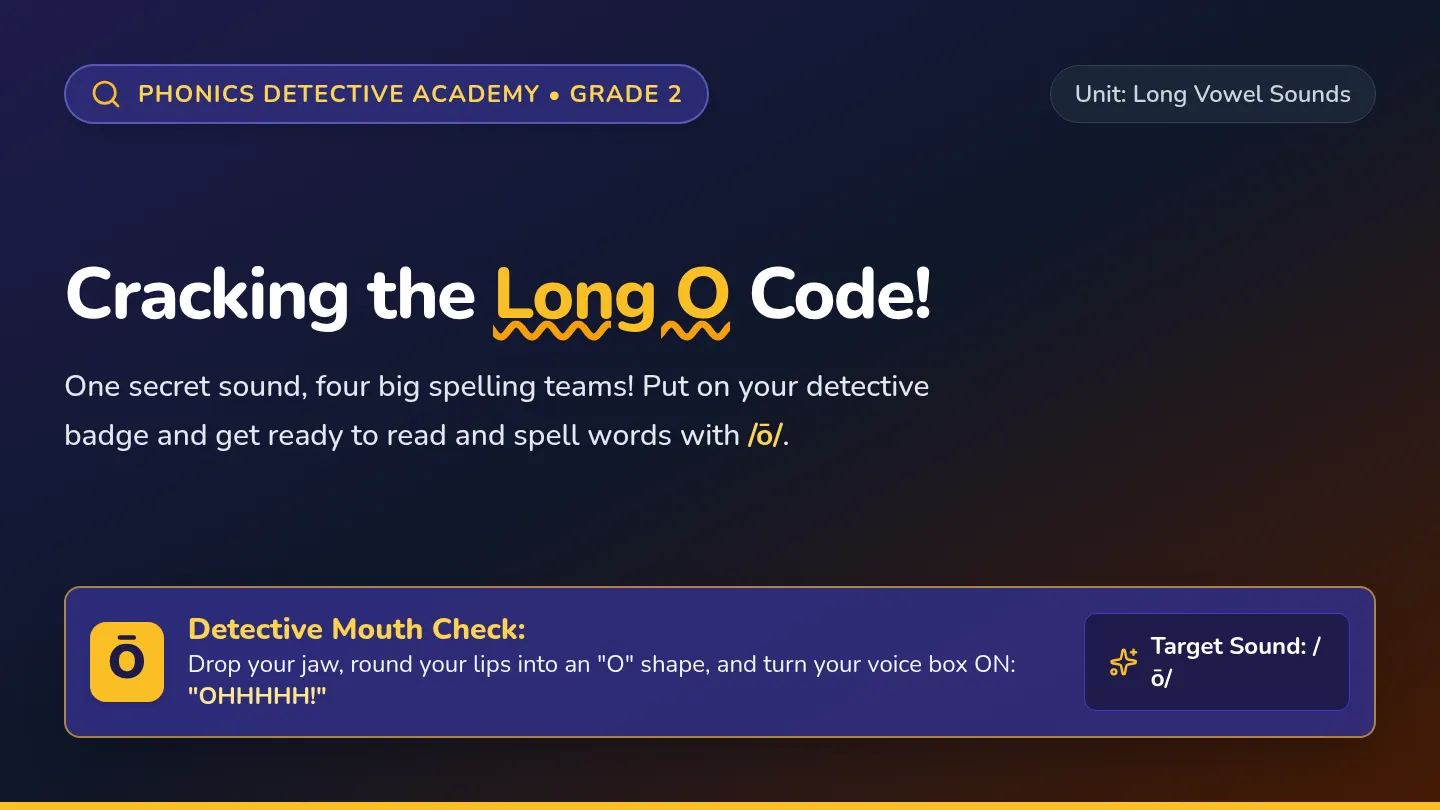 Long O Detectives Slides